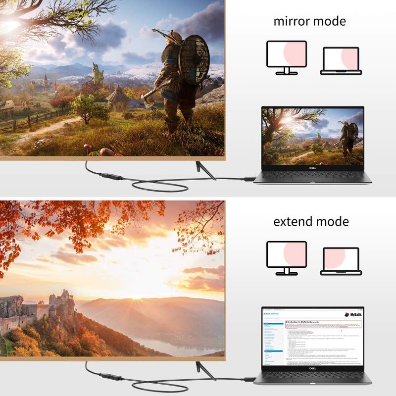 BolAAzuL DisplayPort 1.2 Extension Cable - 1.8M/6FT, 2K/144Hz & 4K/60Hz, DP Male to Female - Image 3